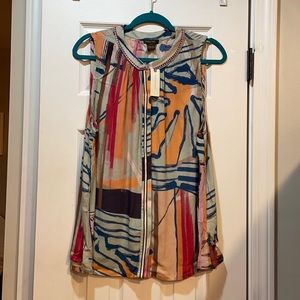 Vineet Bahl, Sleeveless Blouse from Anthropologie, NWT, Size Large